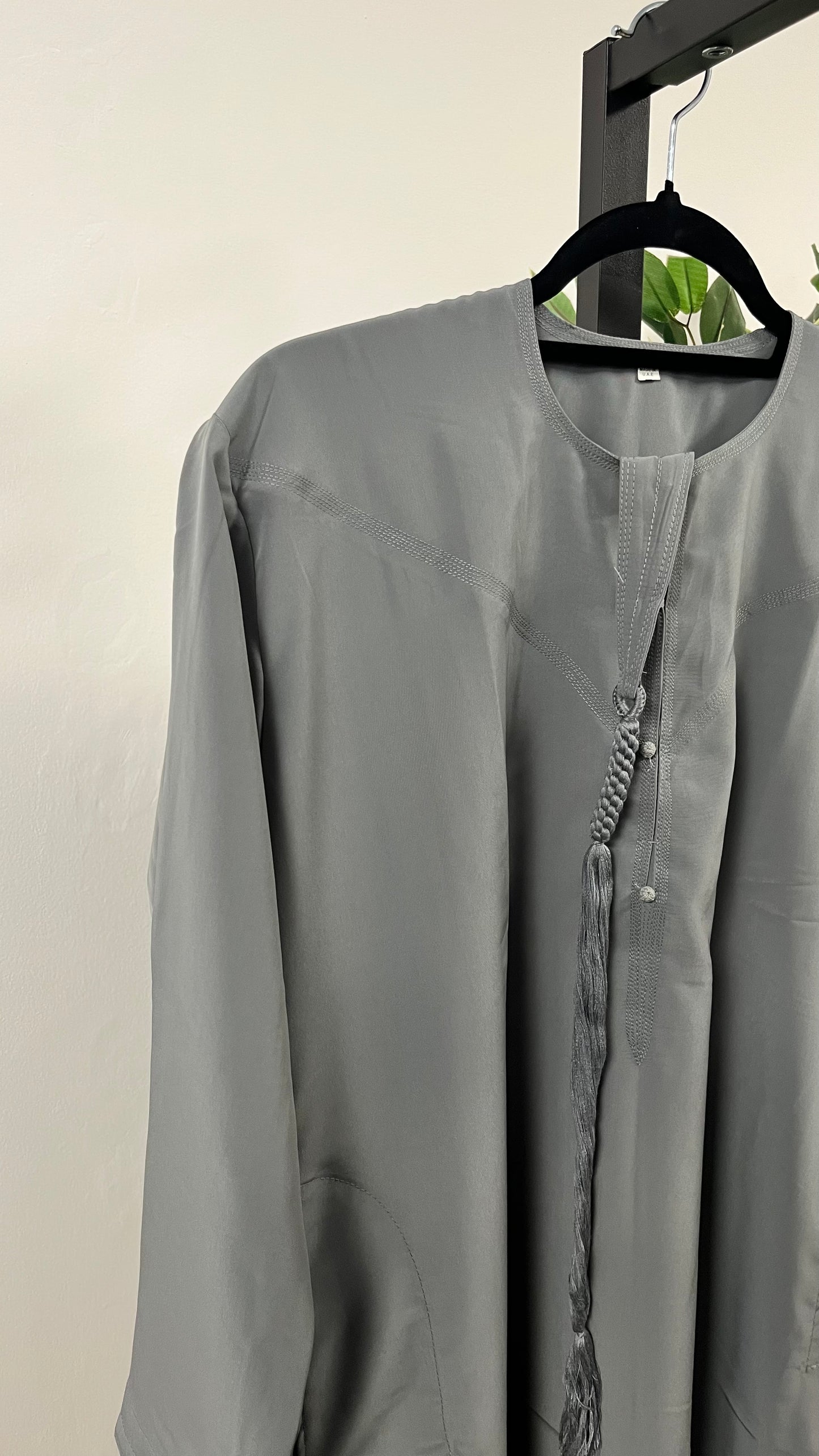 Qamis Emirati Adulte - Gris - Qualité supérieure