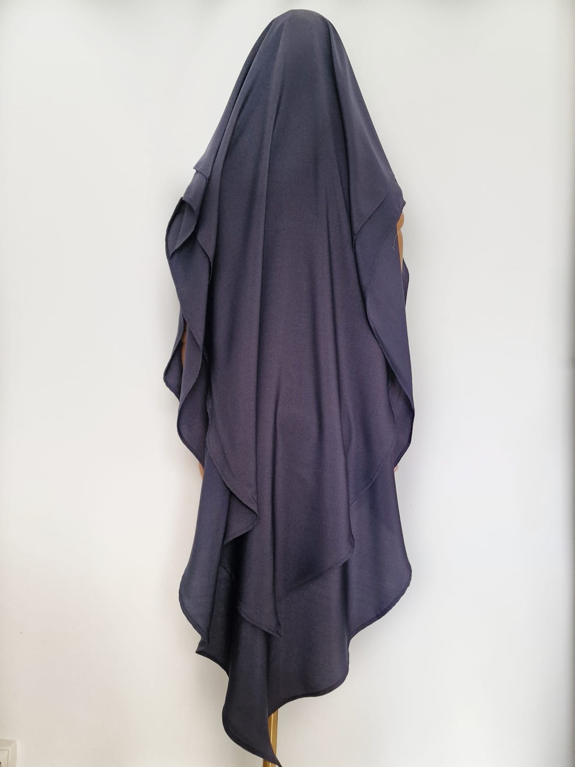 Khimar « Éline » 2 voiles - Gris ardoise