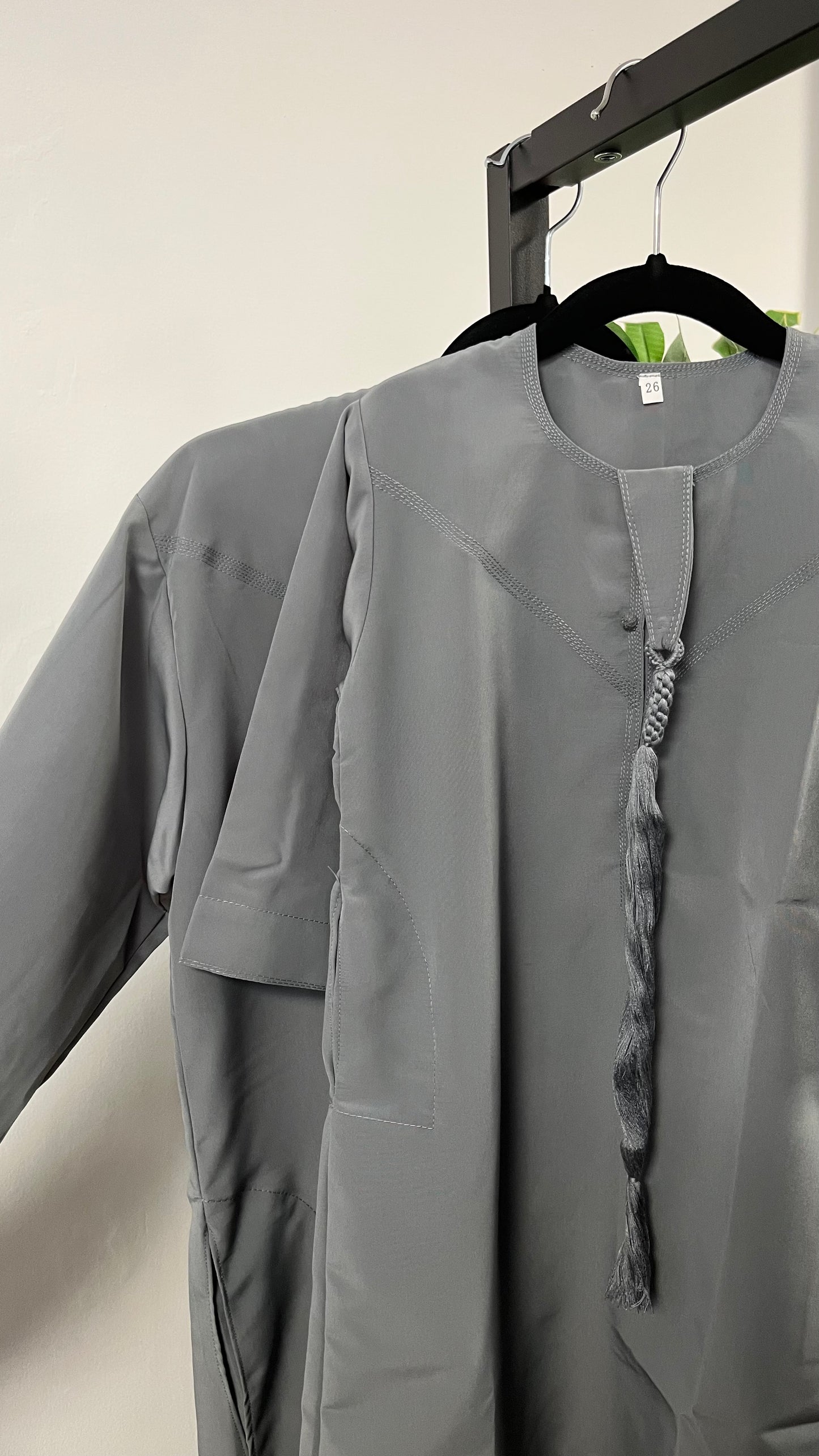 Qamis Emirati Adulte - Gris - Qualité supérieure