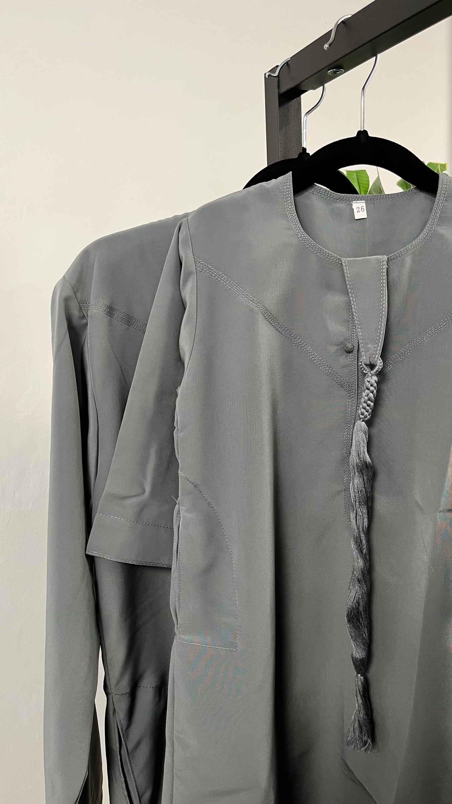 Qamis Emirati Adulte - Gris - Qualité supérieure