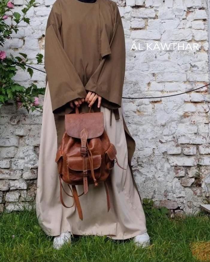 Set Osâka Kaki / Beige - Al Kawthar Collection