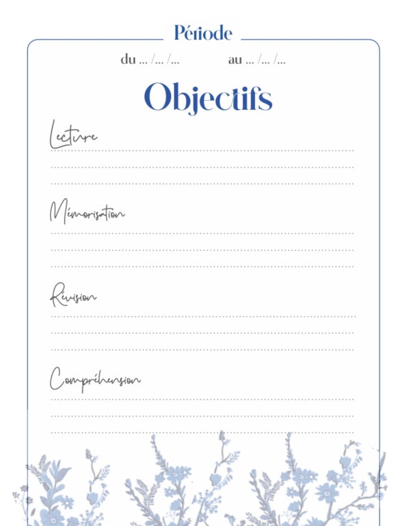 “Iqra” Du Temps pour le Coran – Le Planner