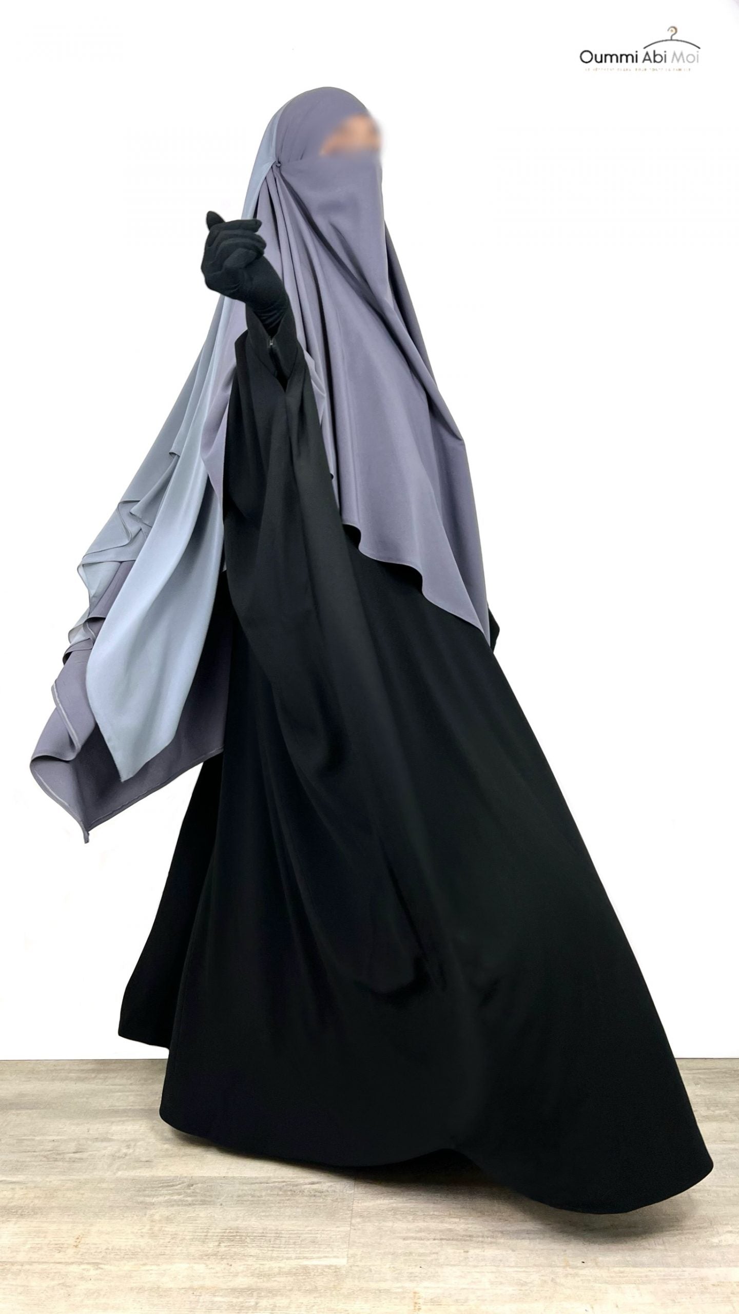 Abaya saoudienne OUMMI ABI MOI (whool peach)
