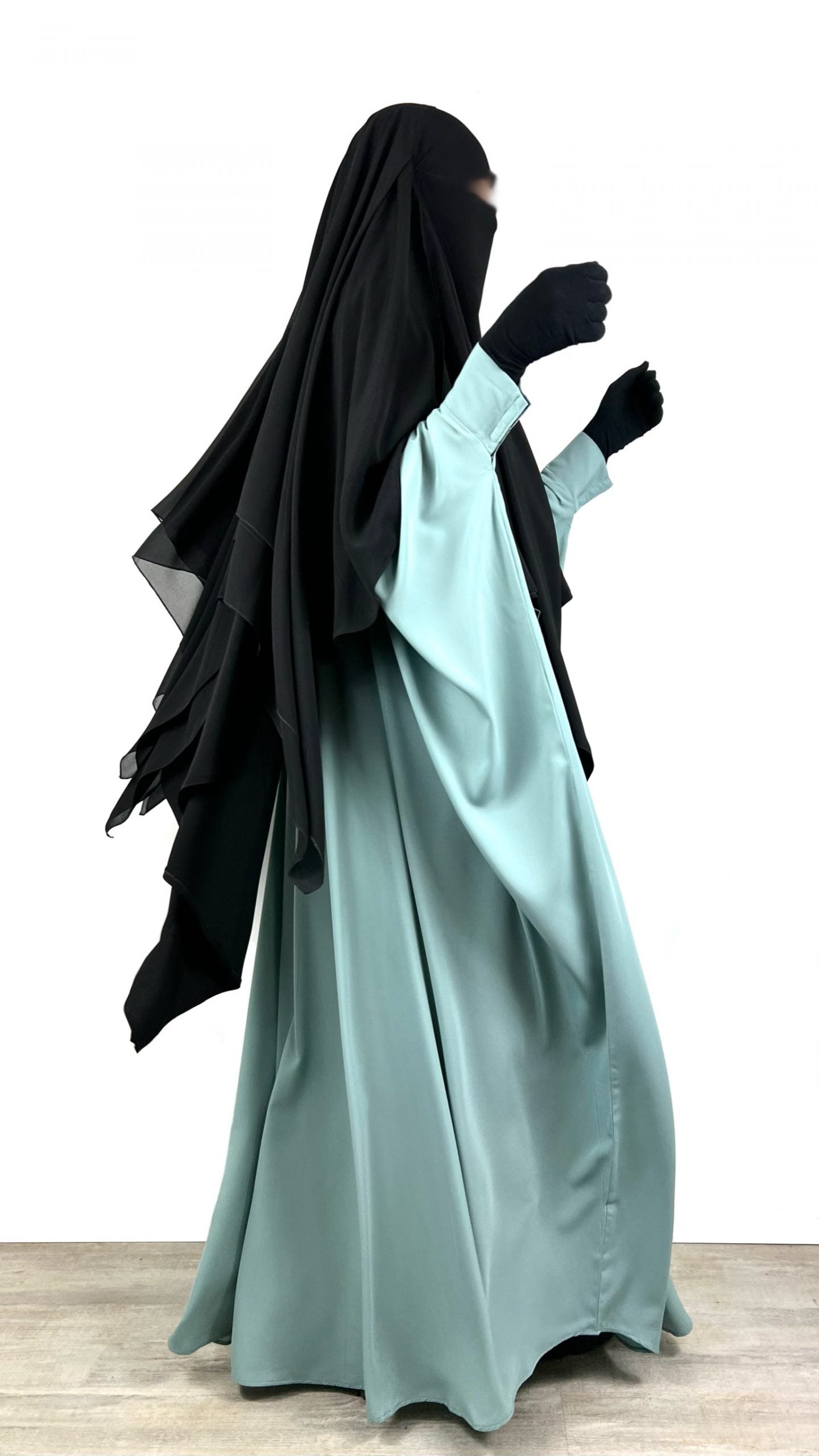 Abaya saoudienne OUMMI ABI MOI (whool peach)