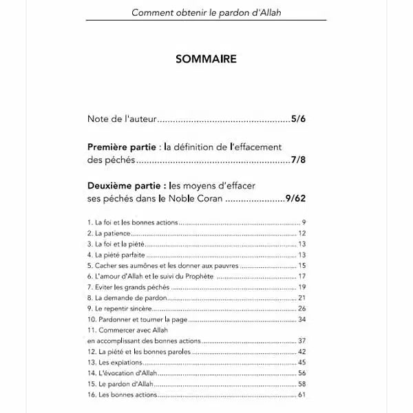 Comment obtenir le pardon d’Allah - Sheykh Sa'îd al Qahtâny - Editions Imaany