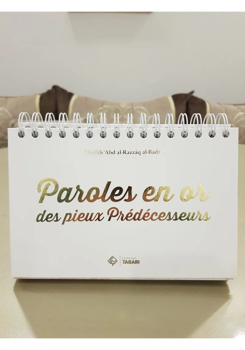 Chevalet Paroles En Or Des Pieux Prédécesseurs - Édition Tabari
