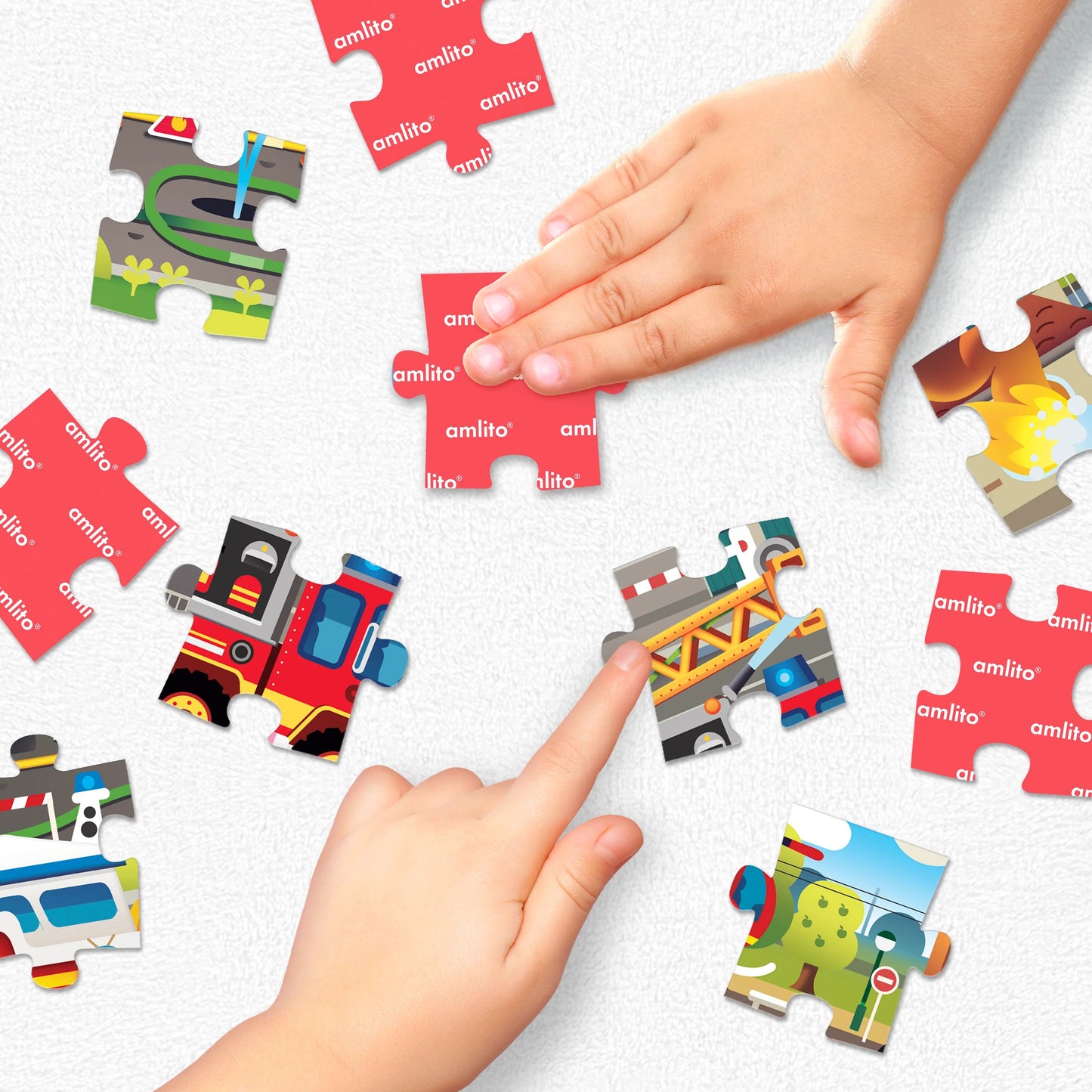 Puzzle caserne des pompiers enfants