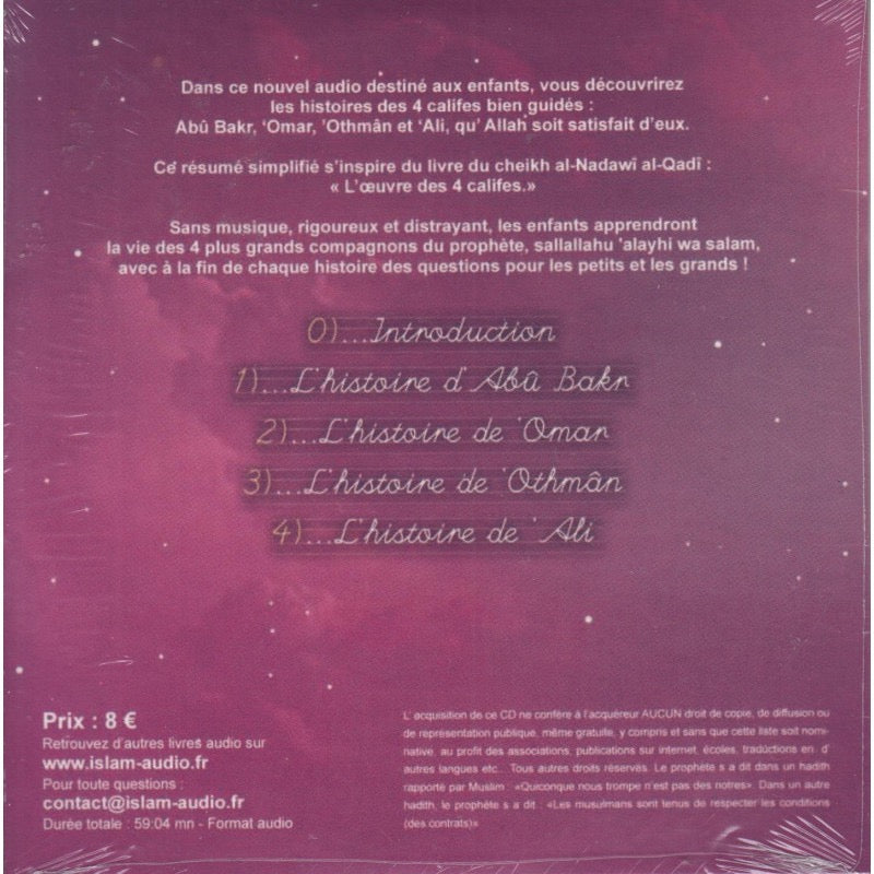 CD Audio Histoires Des 4 Califes Racontées Aux Enfants