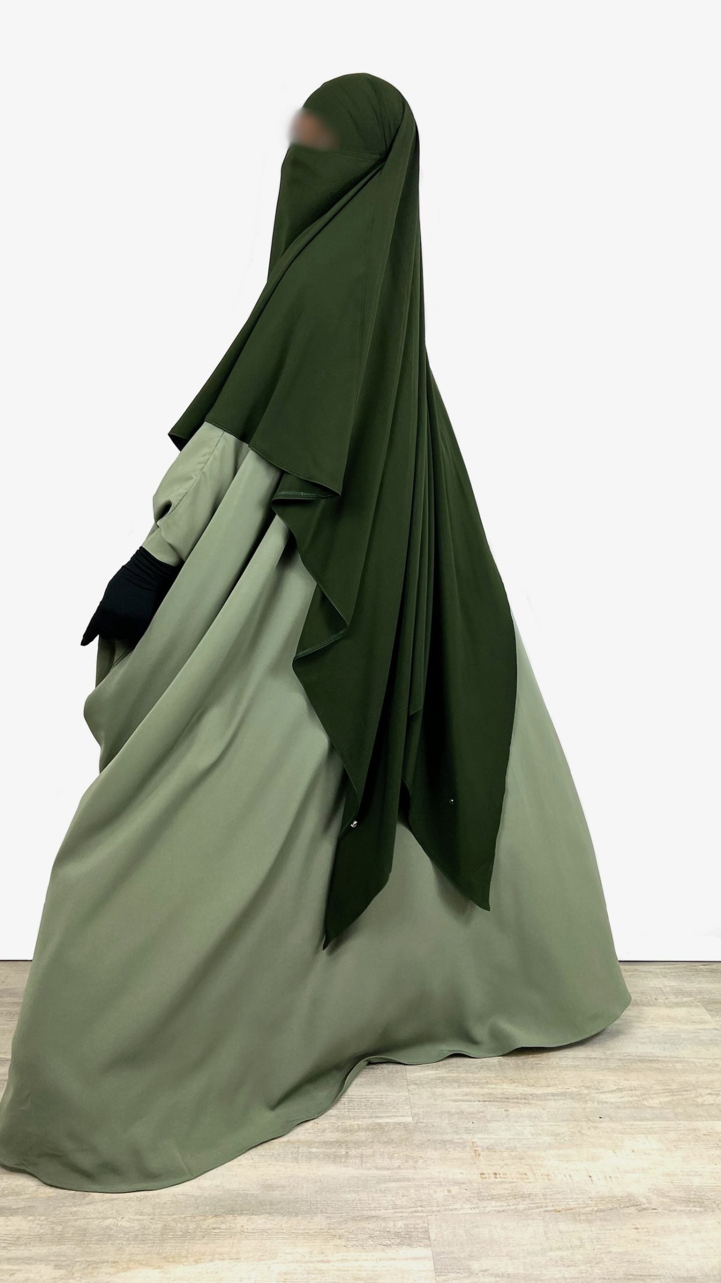 Abaya saoudienne OUMMI ABI MOI (whool peach)