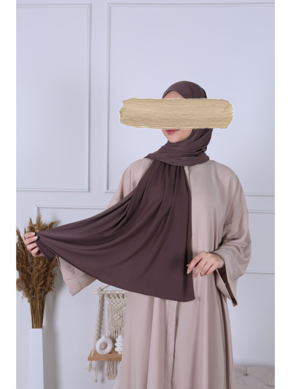 Hijab Jersey Premium Luxe - Taupe foncé