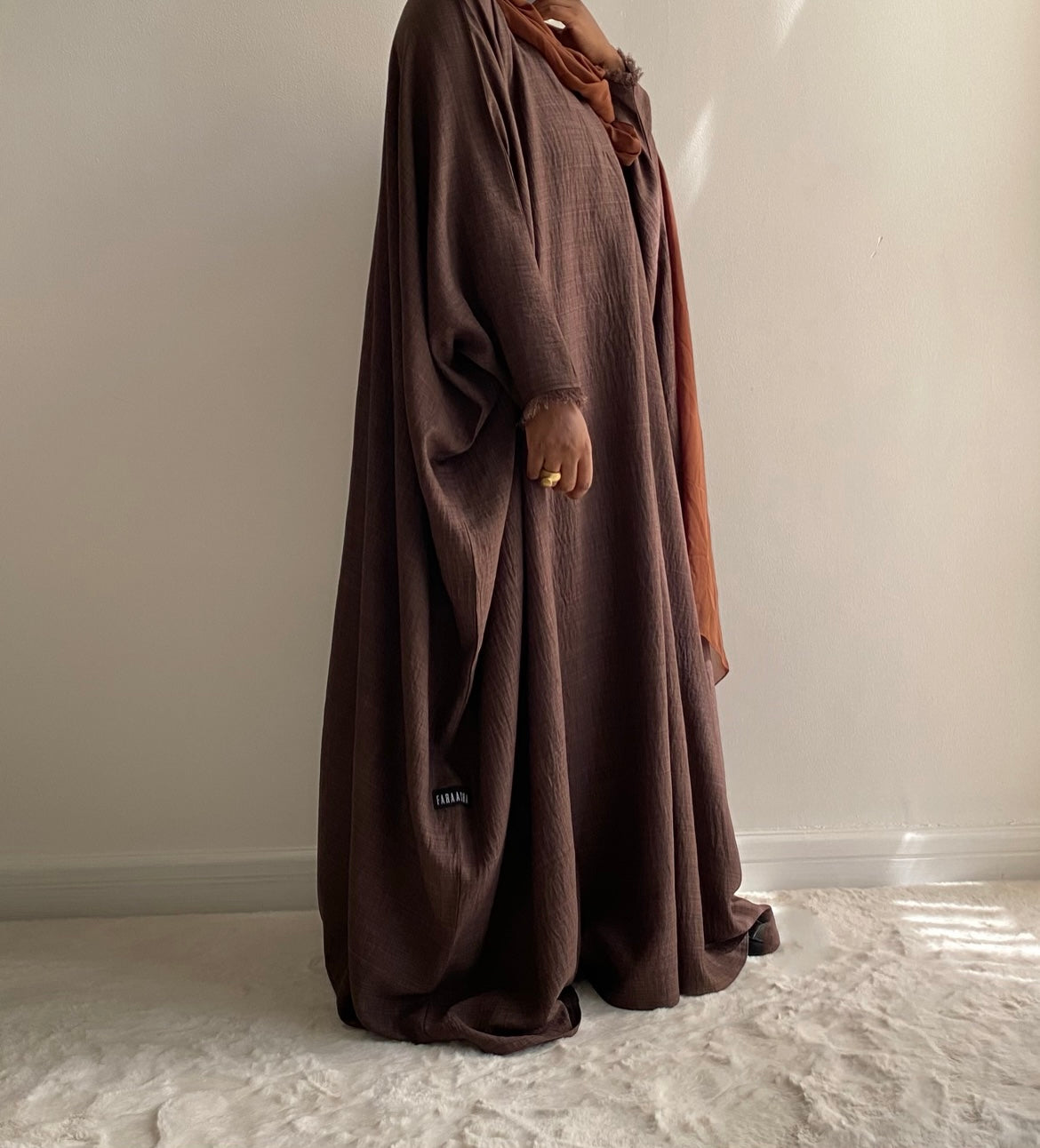 ABAYA NOMADE - Marron - FARAASHA COLLECTION