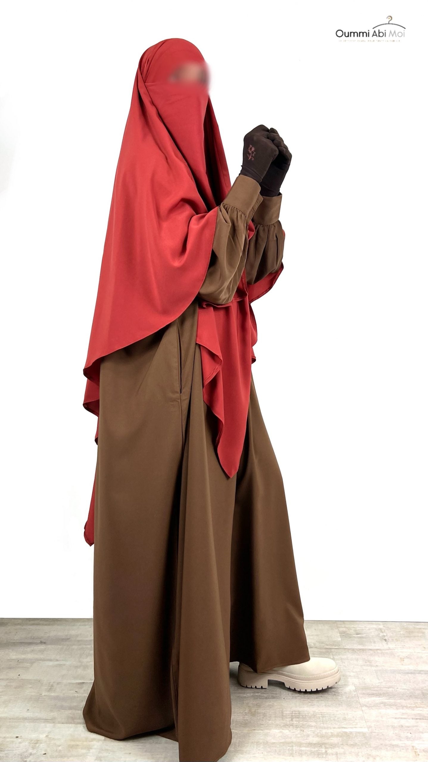 Maxi Khimar Whool Peach OUMMI ABI MOI