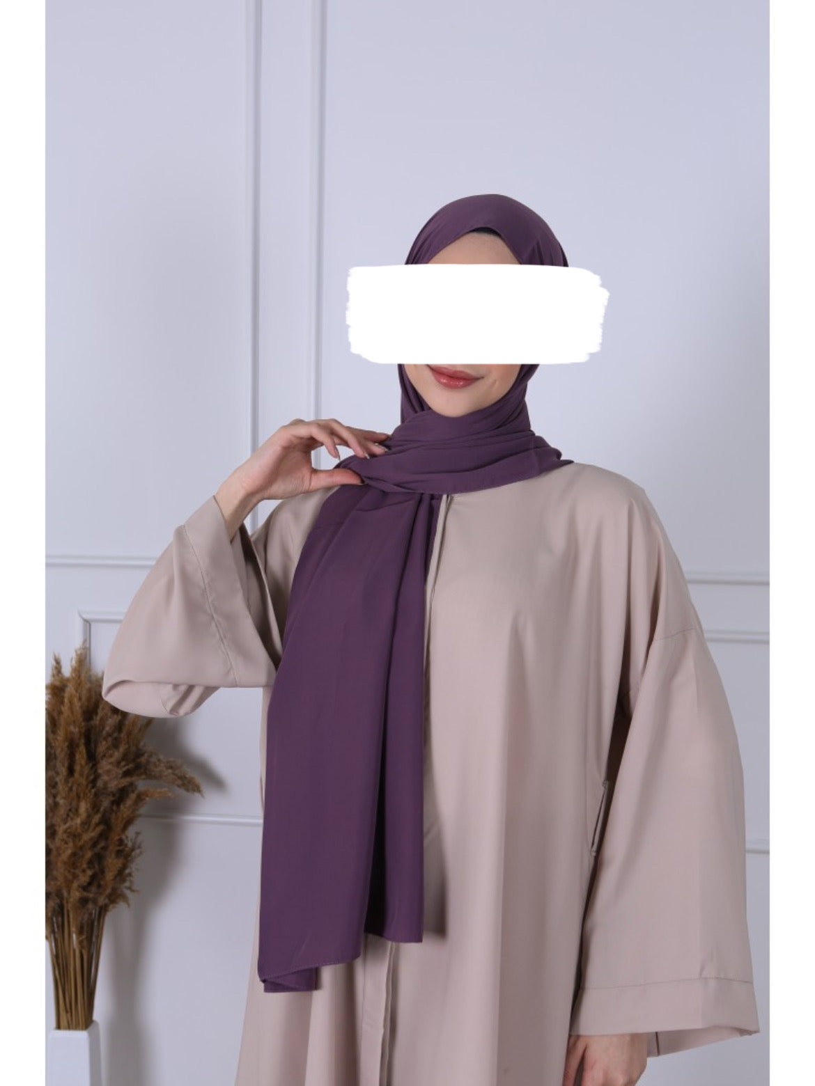 Hijab Soie de Medine - Lila foncé
