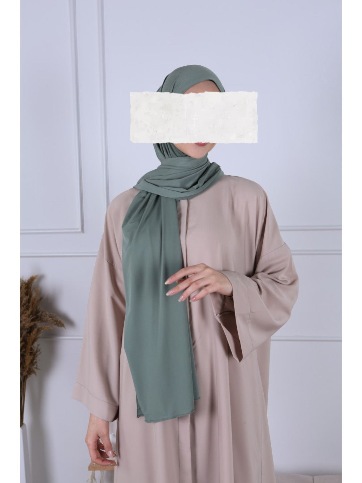 Hijab Jersey Premium Luxe - Vert De Gris