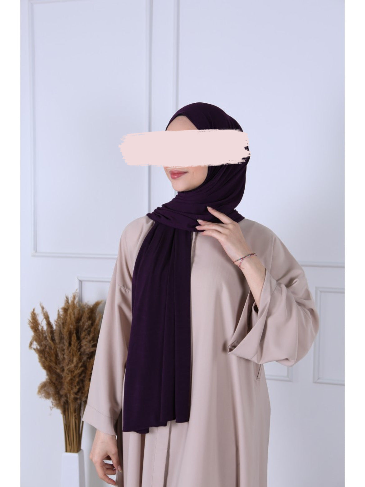 Hijab Jersey Premium Luxe - Aubergine