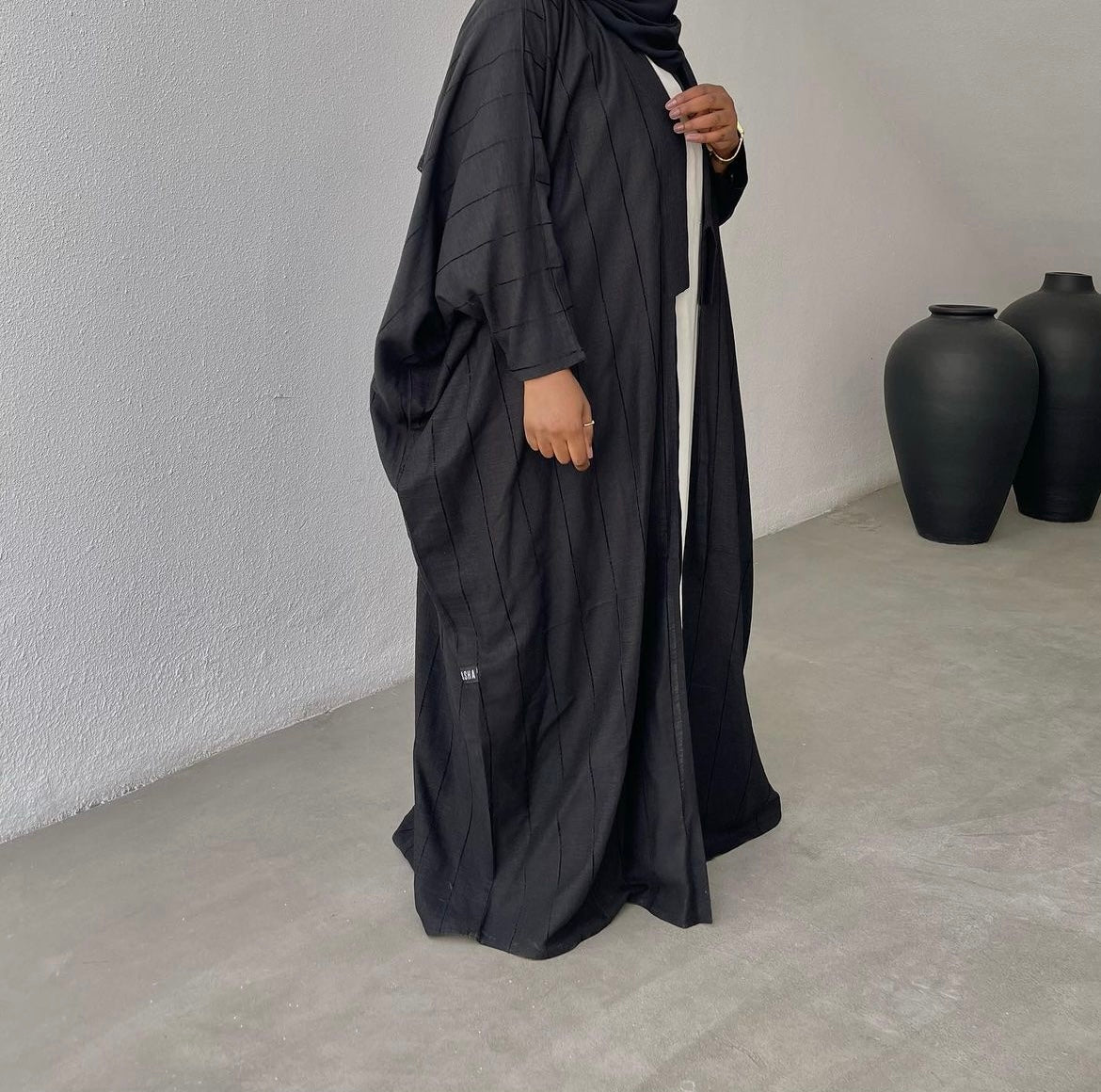 Kimono Sage - Noir - FARAASHA COLLECTION
