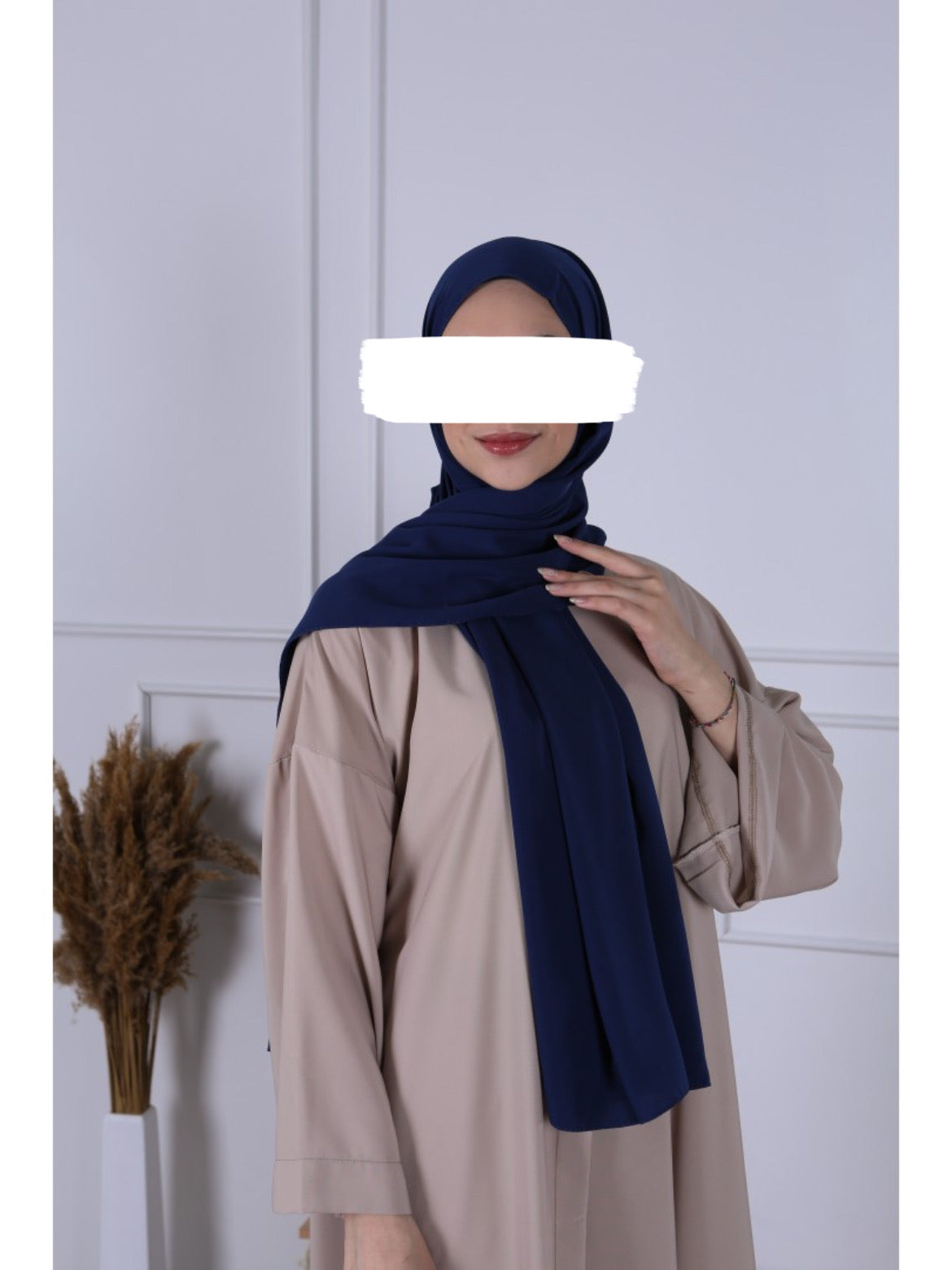 Hijab Soie de Medine - Bleu Nuit