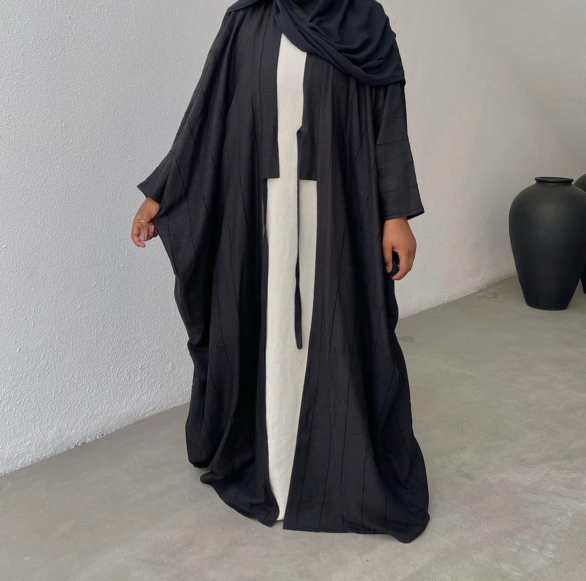 Kimono Sage - Noir - FARAASHA COLLECTION