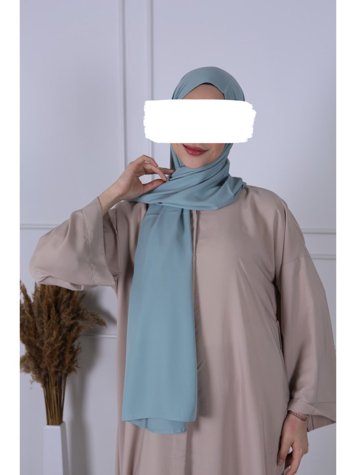 Hijab Soie de Medine - Vert D’eau