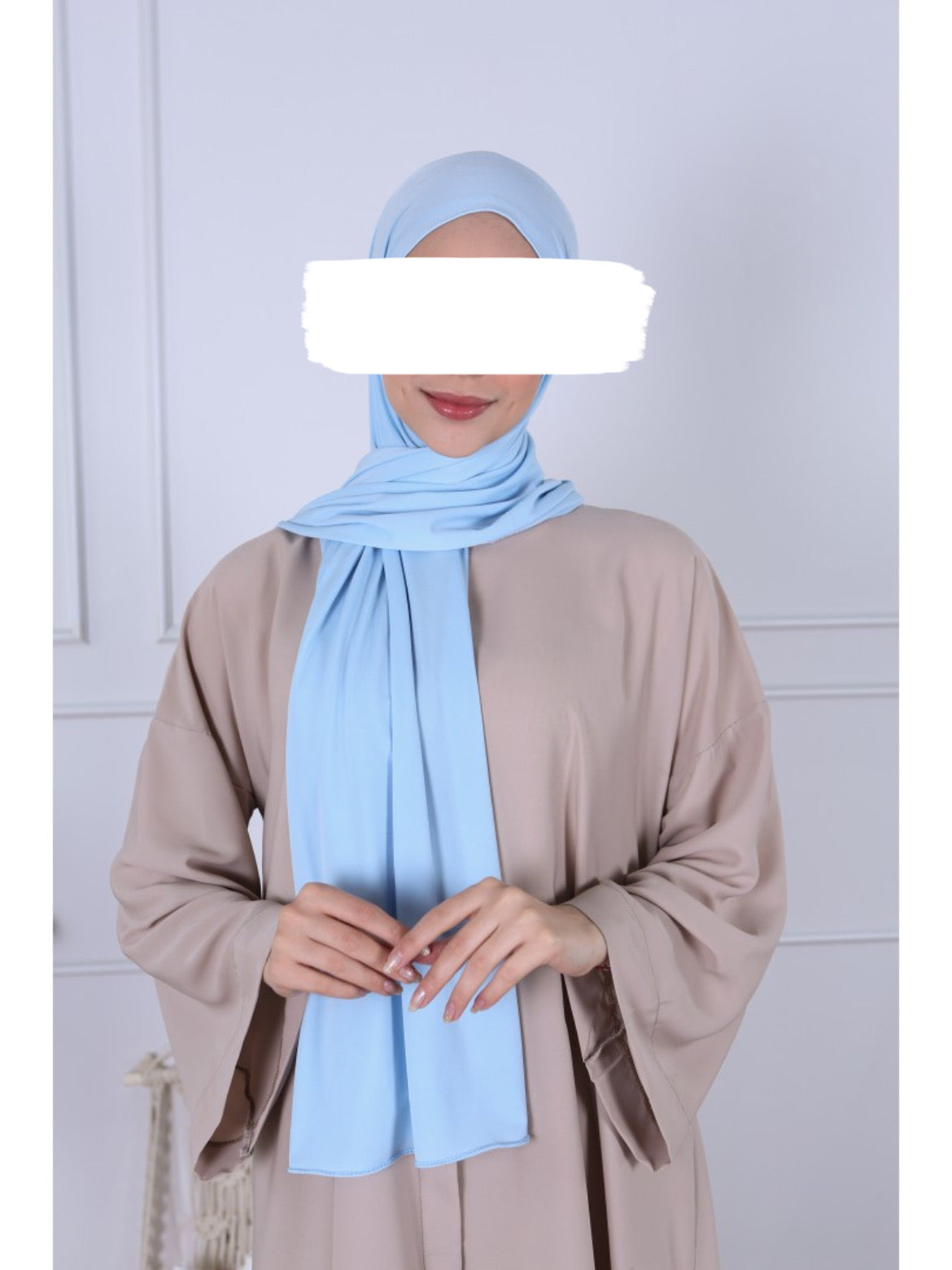 Hijab Jersey Premium Luxe - Baby blue
