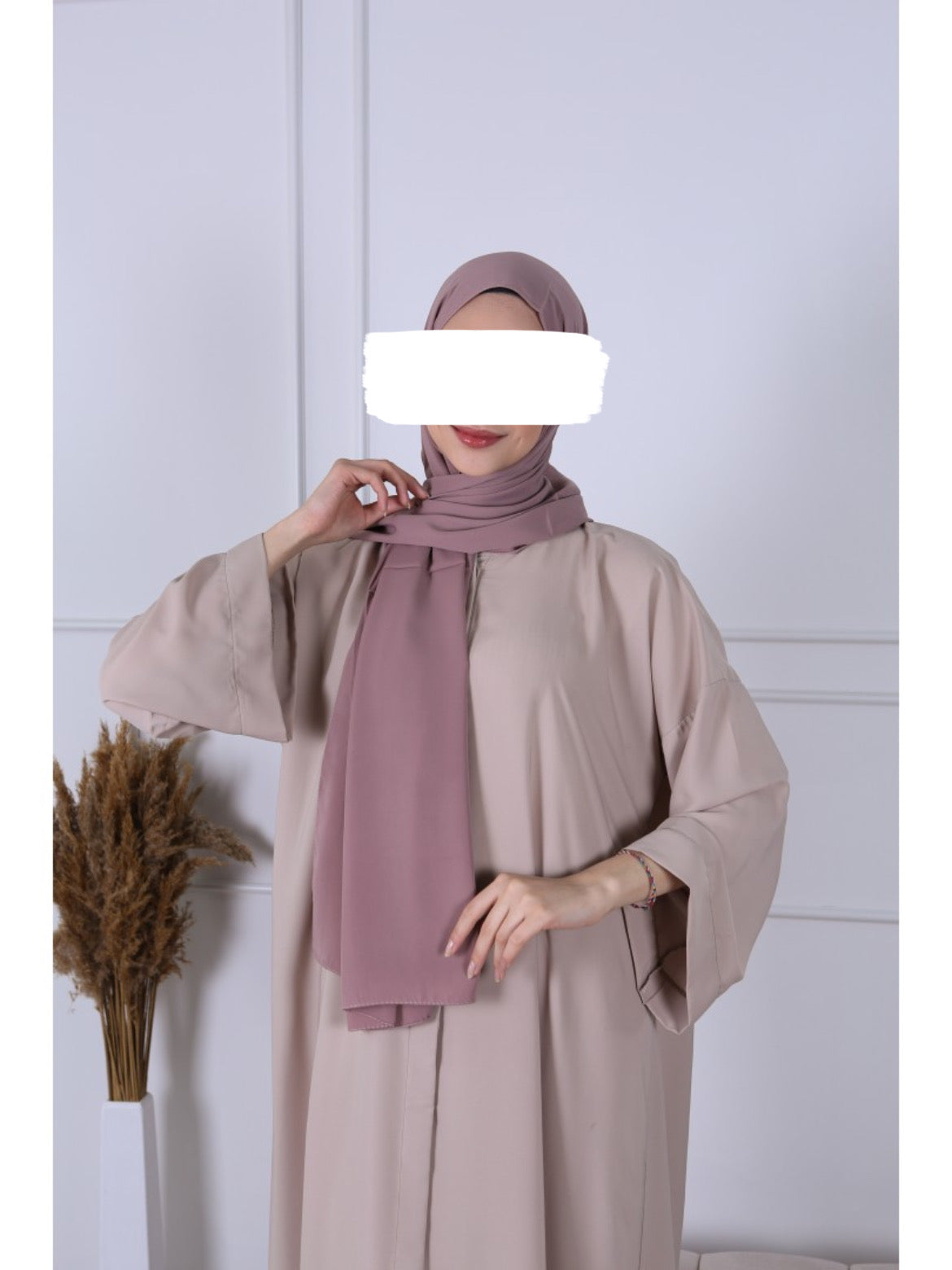 Hijab Soie de Medine - Vieux Rose