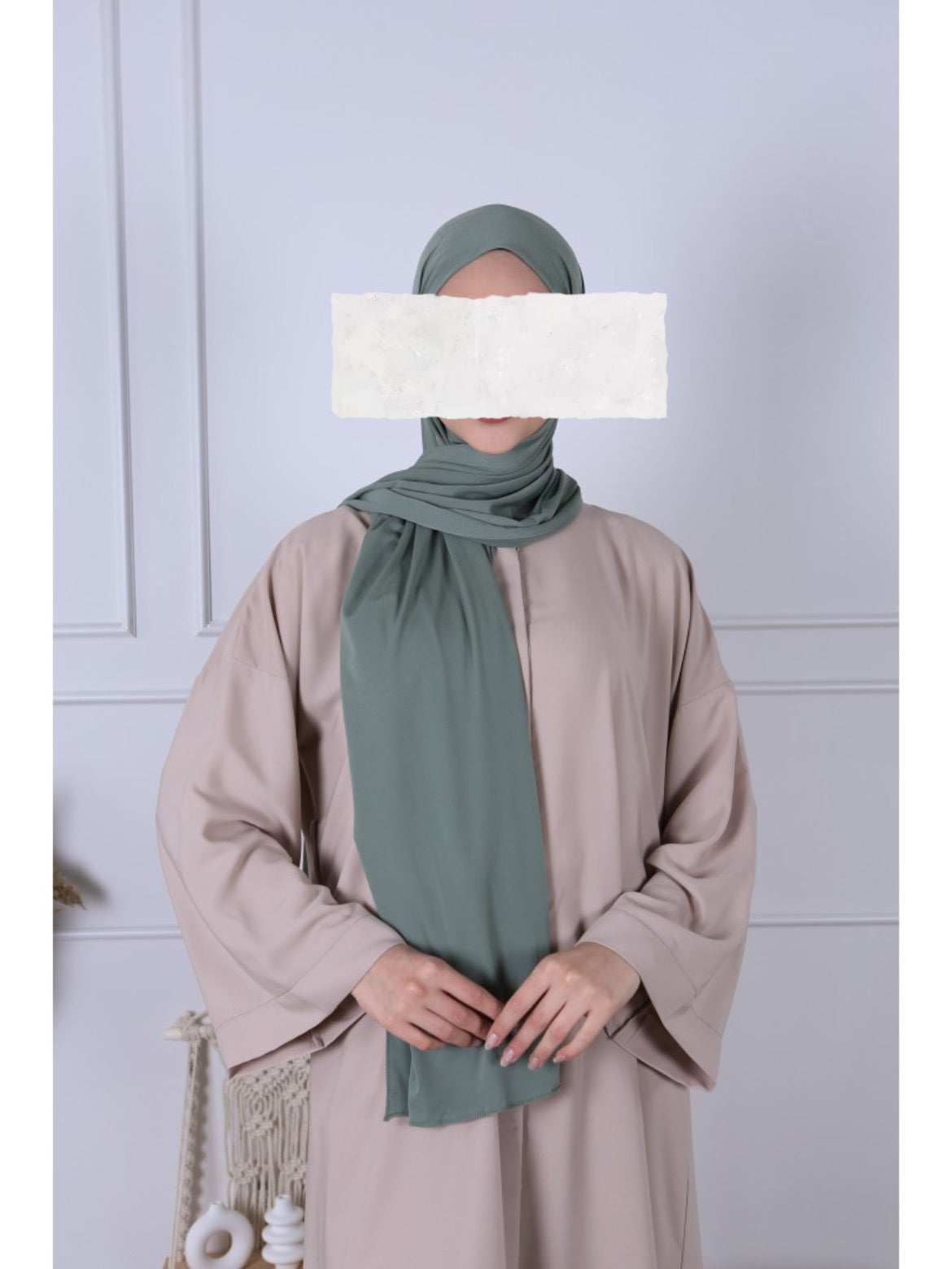 Hijab Jersey Premium Luxe - Vert De Gris