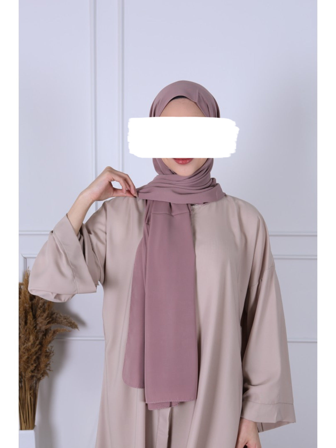 Hijab Soie de Medine - Vieux Rose