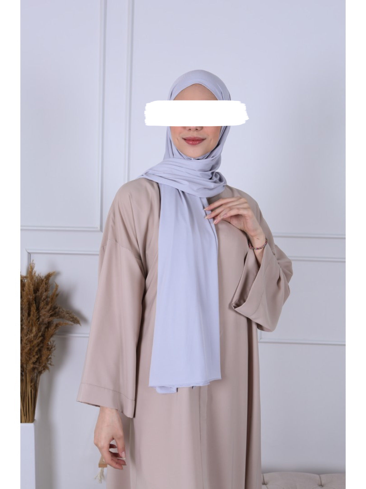 Hijab Jersey Premium Luxe - Gris Perle