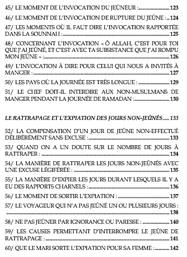 Les piliers de l'islam : Questions liées au jeûne et au ramadan