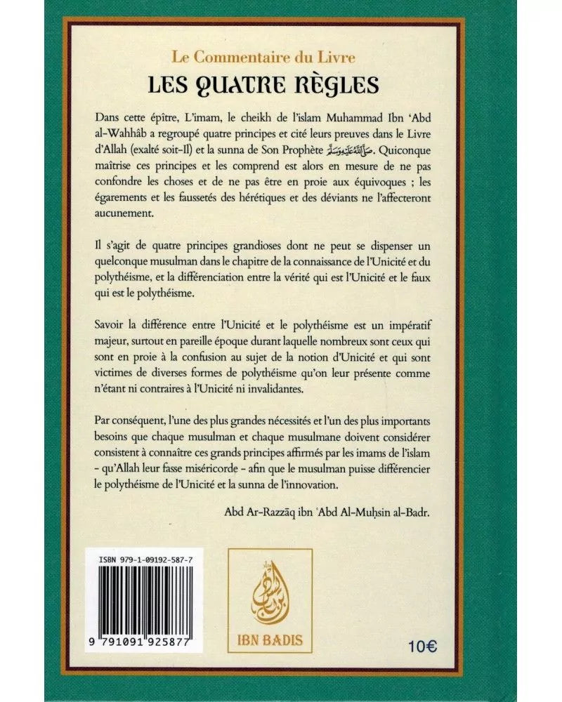 Le Commentaire Du Livre Les Quatre Règles
