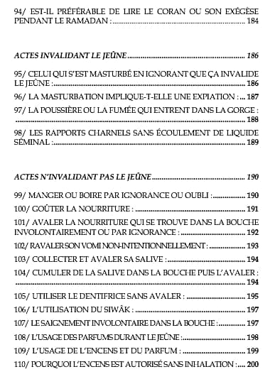 Les piliers de l'islam : Questions liées au jeûne et au ramadan