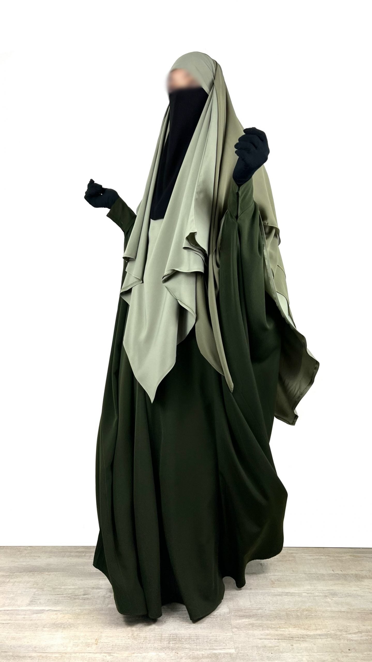 Abaya saoudienne OUMMI ABI MOI (whool peach)