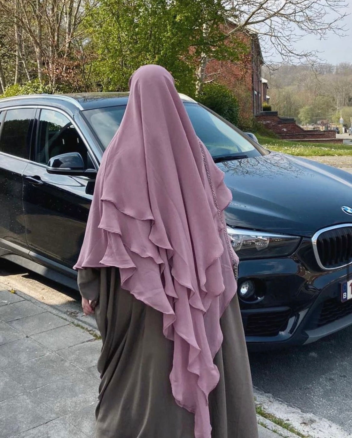KHIMAR FLOWY 3 voiles Mousseline - DAR AL IMAN