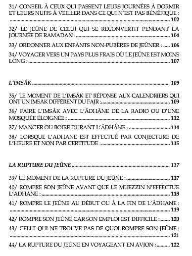 Les piliers de l'islam : Questions liées au jeûne et au ramadan