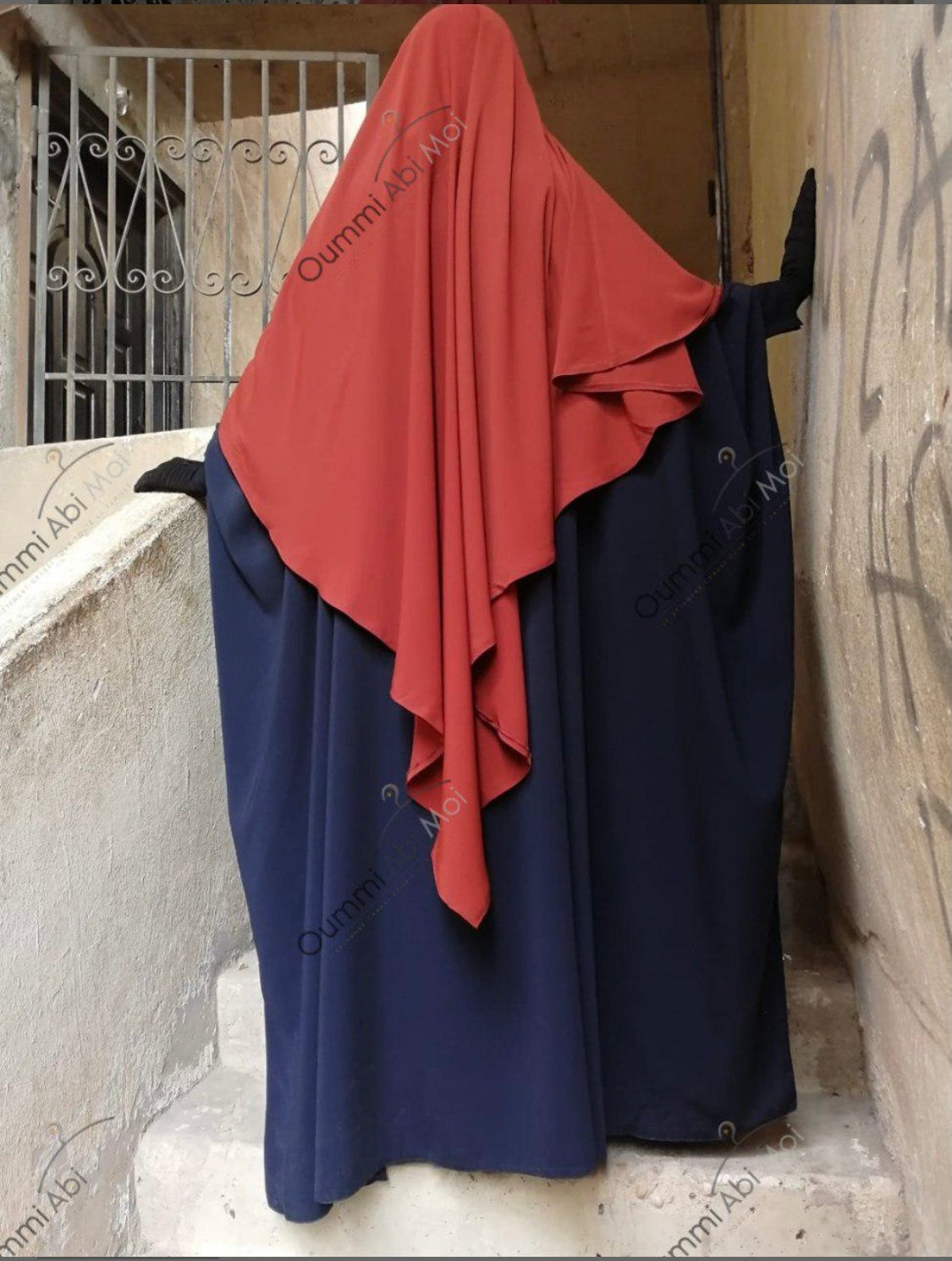 Abaya saoudienne OUMMI ABI MOI (whool peach)