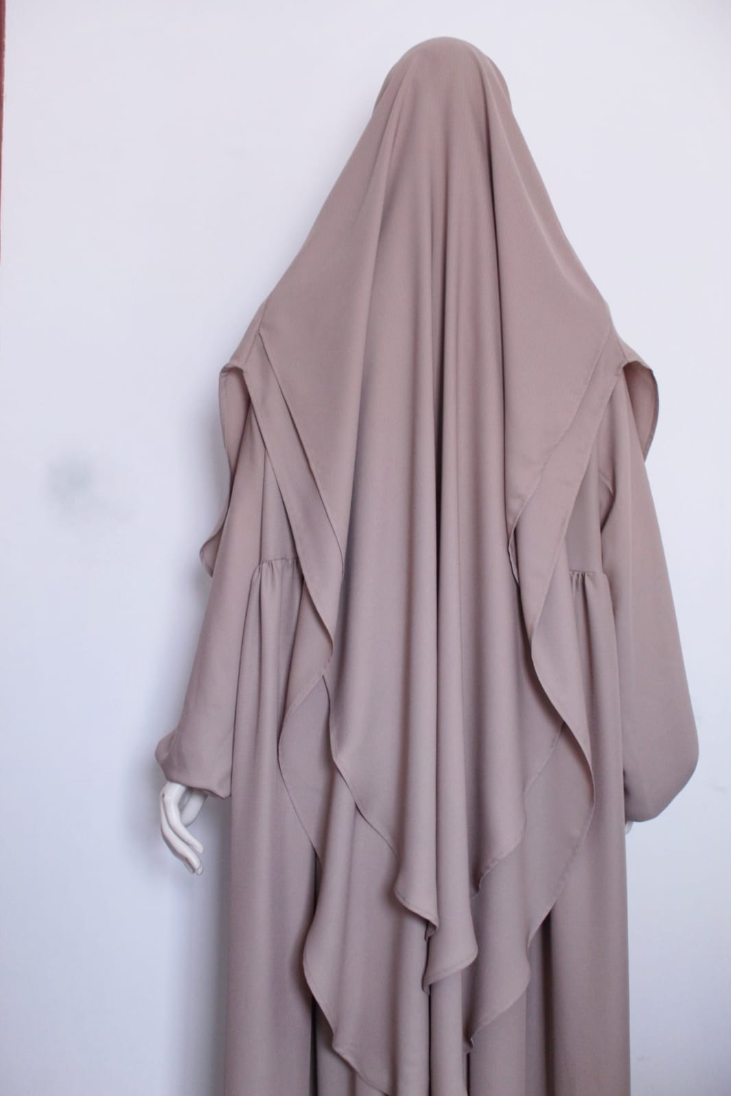 Khimar « Éline » 2 voiles - Beige