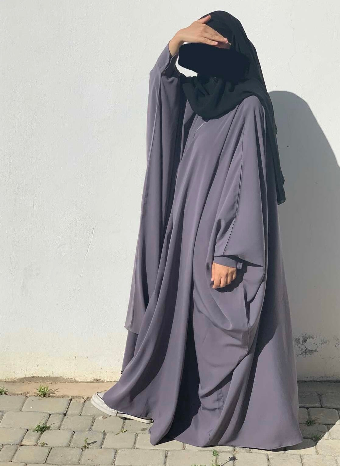 Abaya saoudienne OUMMI ABI MOI (whool peach)