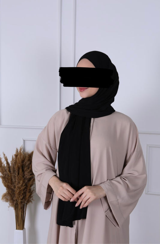 Hijab Jersey Premium Luxe - Noir