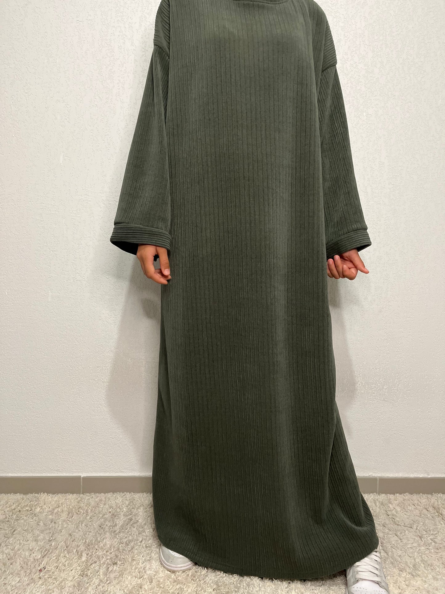 Abaya côtelée
