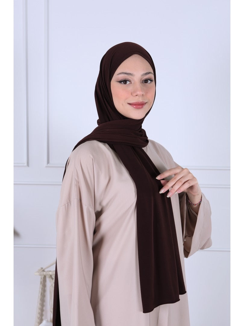 Hijab Jersey Premium Luxe - Chocolat