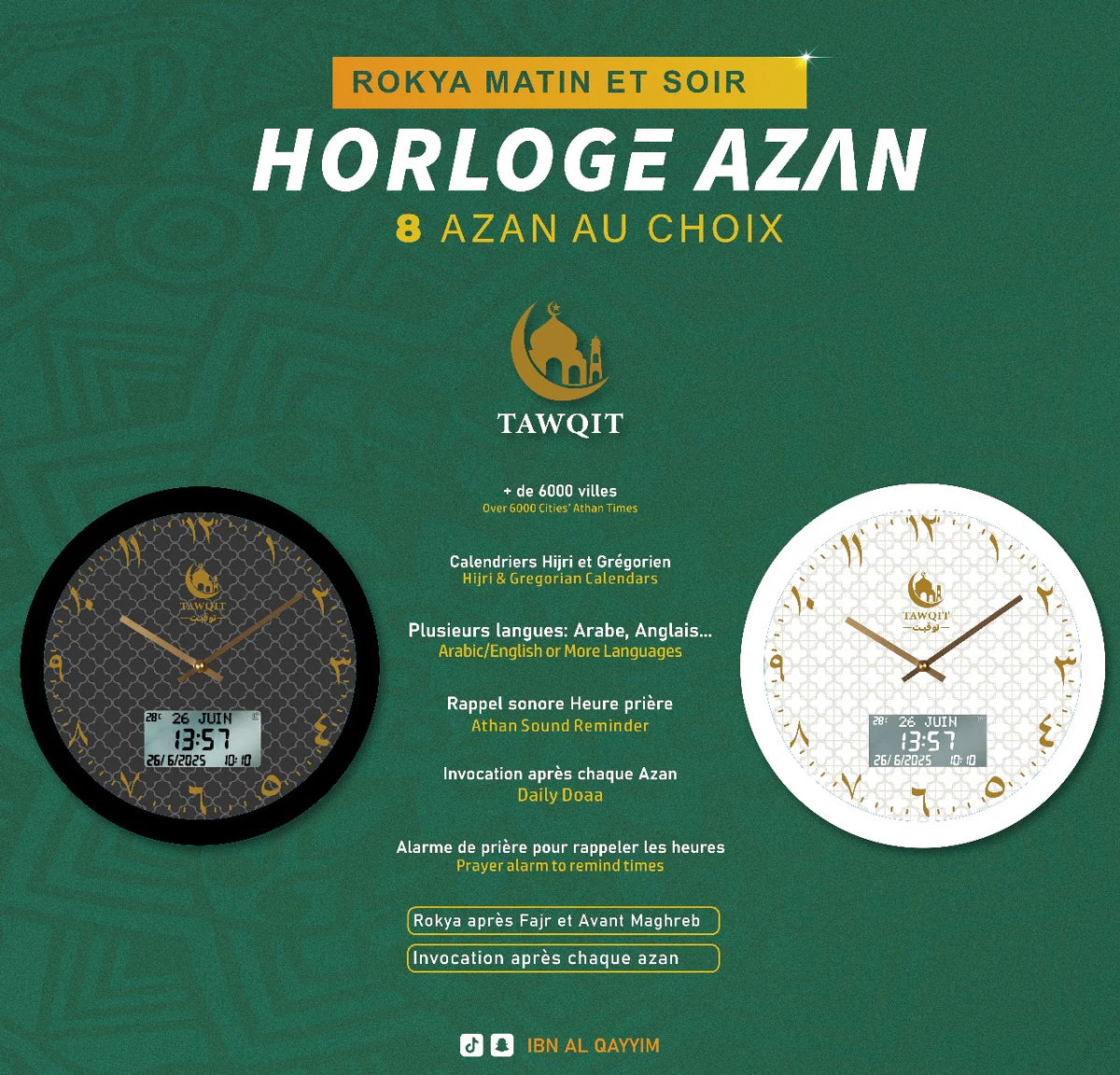 Horloge Adhan
