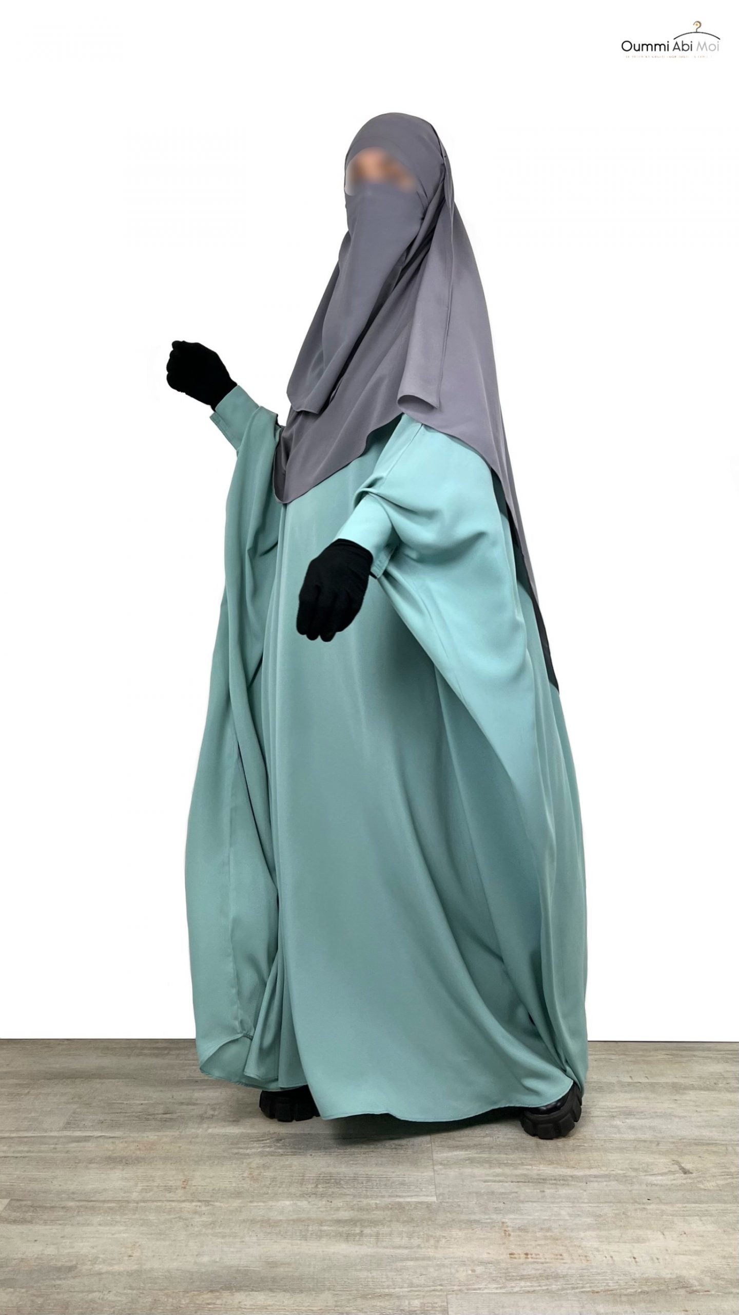 Abaya saoudienne OUMMI ABI MOI (whool peach)