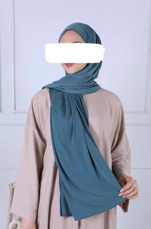 Hijab Jersey Premium Luxe - Bleu Anthracite