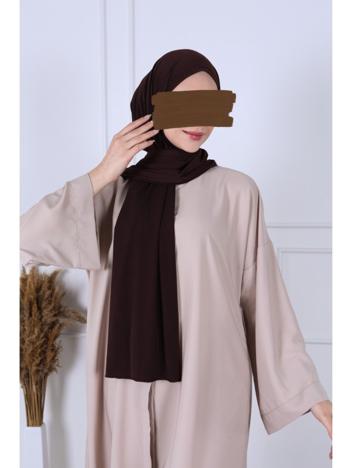 Hijab Jersey Premium Luxe - Chocolat