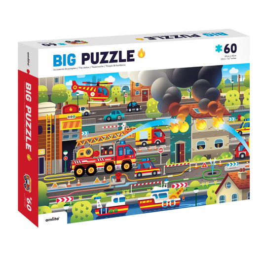 Puzzle caserne des pompiers enfants