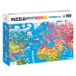 Puzzle éducatif carte du monde enfant