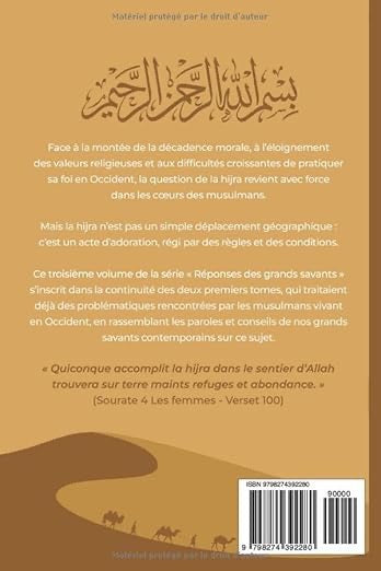Réponses des grands savants: au sujet de la hijra