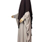 Maxi Khimar Whool Peach - Chocolat - OUMMI ABI MOI
