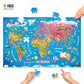 Puzzle éducatif carte du monde enfant