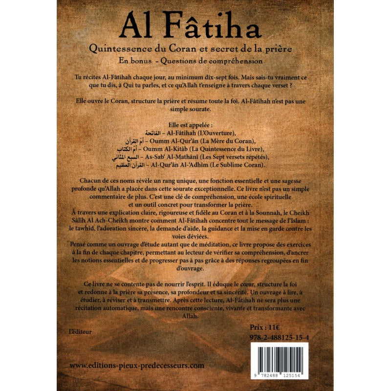 Al Fatiha – Quintessence du Coran et secret de la prière – Cheikh Salih Ibn Ibrahim Ali Cheikh